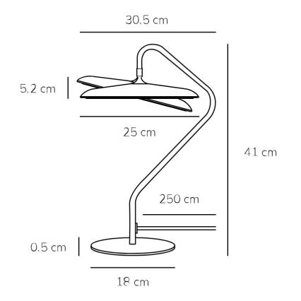 Nordlux - LED-pöytävalaisin ARTIST LED/15W/230V musta