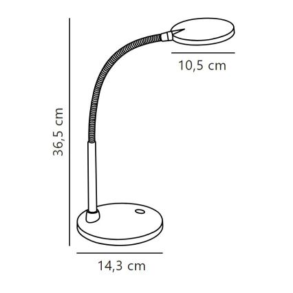 Nordlux - LED-pöytävalaisin DOVE LED/4,5W/230V