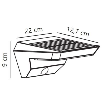 Nordlux - LED-seinäaurinkovalaisin anturilla AGENA LED/5W/3,7V IP44