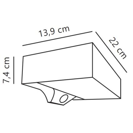 Nordlux - LED-seinäaurinkovalaisin anturilla MONAY LED/5W/5V 3000K IP44