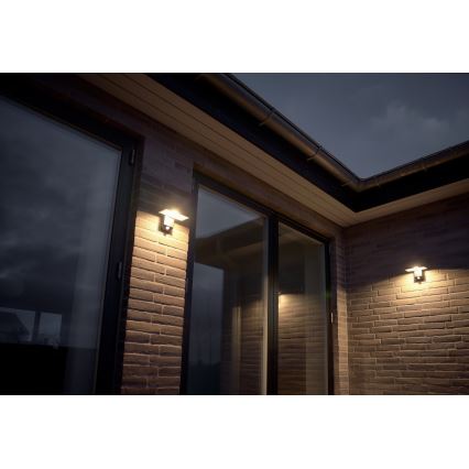 Nordlux - LED-seinäaurinkovalaisin anturilla RICA LED/5W/3,7V IP44 kulmikas