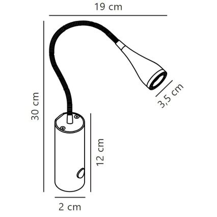 Nordlux - LED-seinävalaisin MENTO LED/3W/230V valkoinen