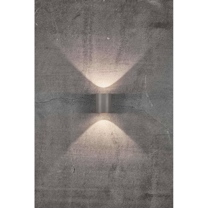Nordlux - LED-ulkoseinävalaisin CANTO 2xLED/5,5W/230V IP44 harmaa