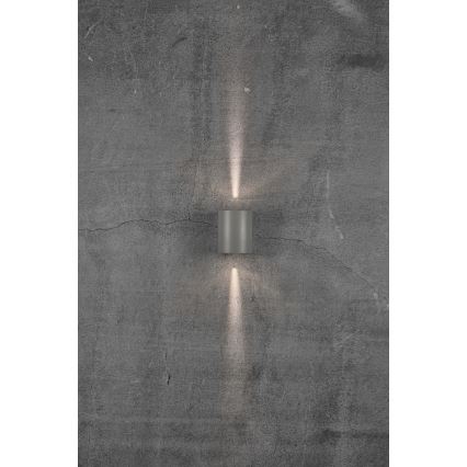 Nordlux - LED-ulkoseinävalaisin CANTO 2xLED/5,5W/230V IP44 harmaa