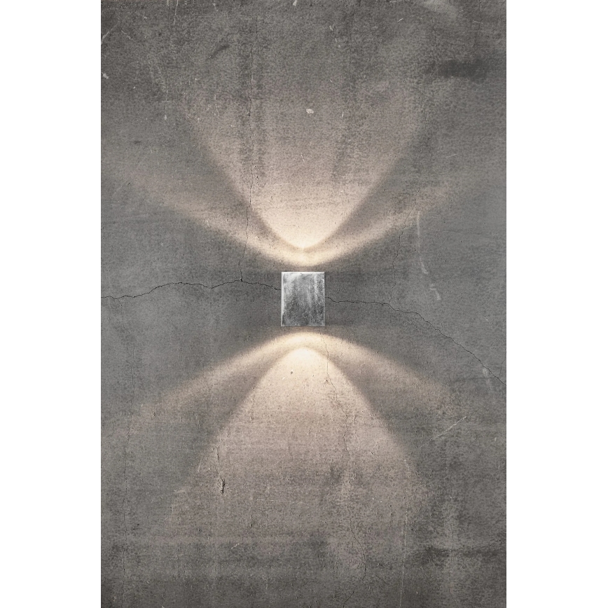 Nordlux - LED Ulkoseinävalaisin CANTO 2xLED/6W/230V IP44 hopeanvärinen
