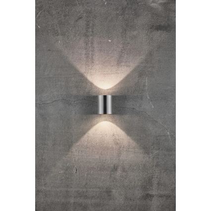 Nordlux - LED ulkoseinävalaisin CANTO 2xLED/6W/230V IP44 ruostumaton teräs