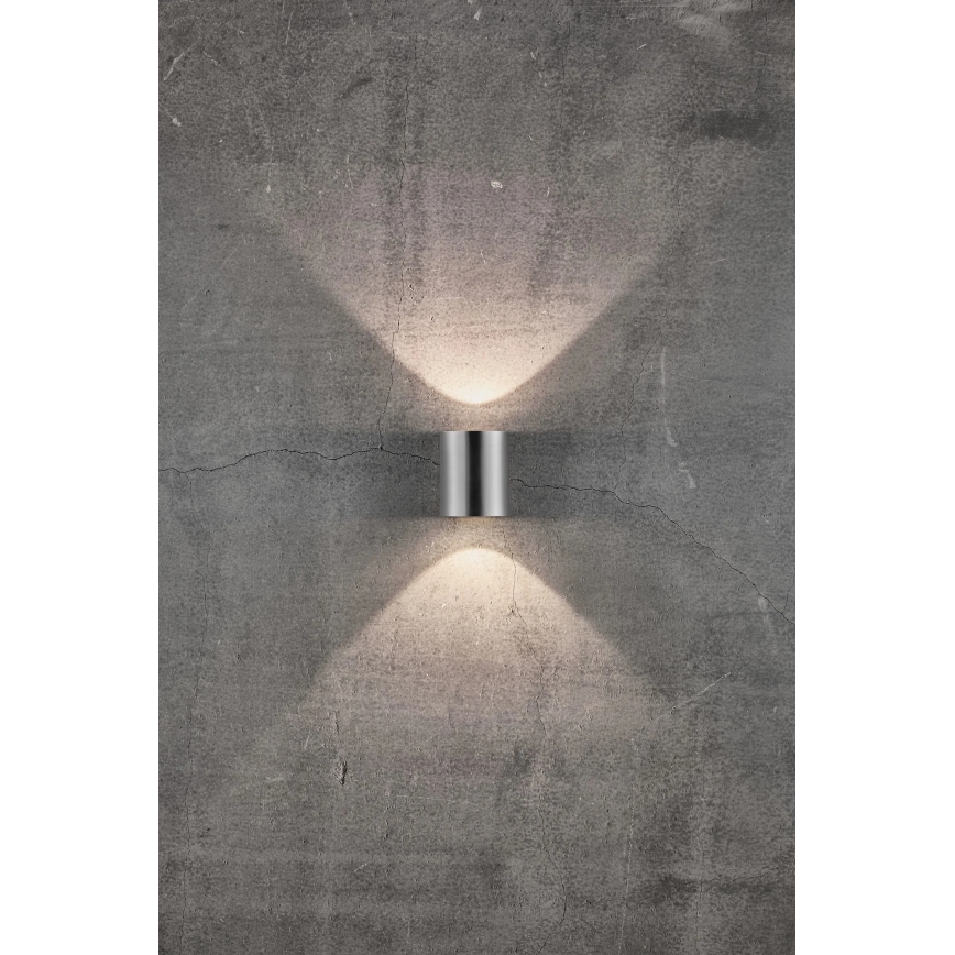 Nordlux - LED ulkoseinävalaisin CANTO 2xLED/6W/230V IP44 ruostumaton teräs