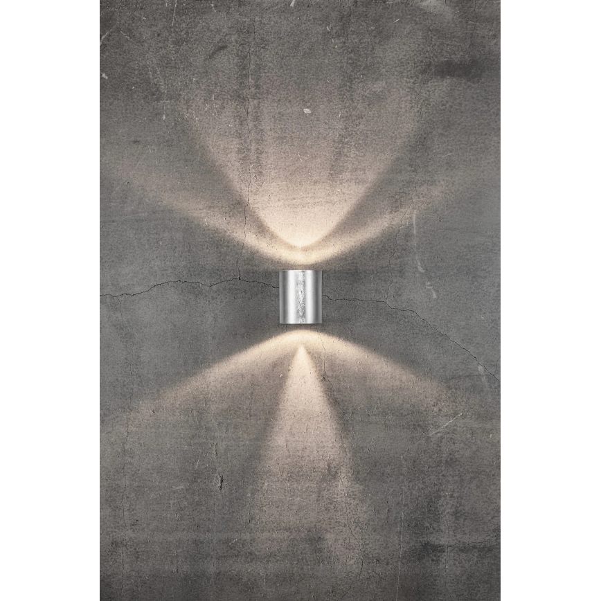 Nordlux - LED-ulkoseinävalaisin CANTO 2×LED/6W/230V IP44 hopea