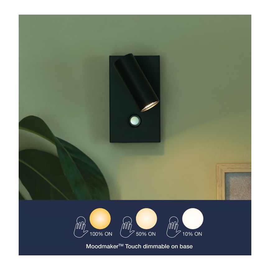 Nordlux - LED himmennettävä seinävalaisin OMARI LED/3,2W/230V musta