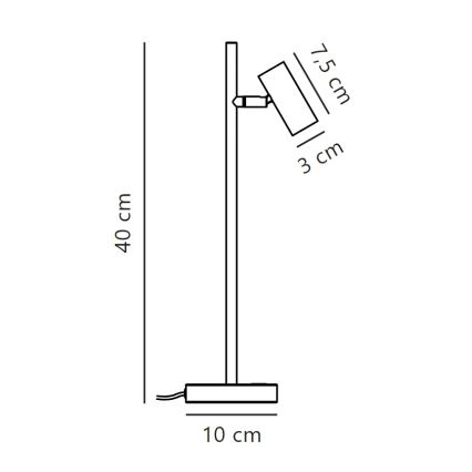 Nordlux - LED himmennettävä pöytävalaisin OMARI LED/3,2W/230V valkoinen