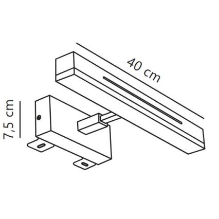 Nordlux - LED himmennettävä kylpyhuoneen peilivalaisin OTIS LED/14W/230V IP44 40 cm mattakromi