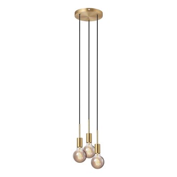 Nordlux - PACO-riippuvalaisin kaapelilla, 3xE27/25W/230V, messinki