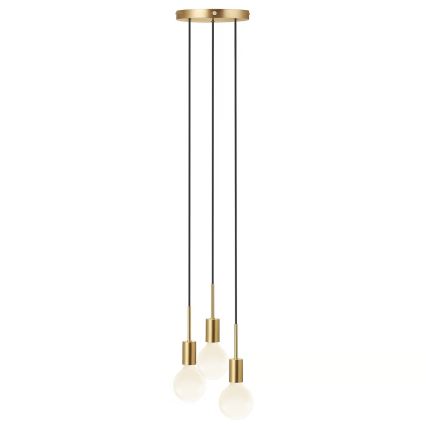 Nordlux - PACO-riippuvalaisin kaapelilla, 3xE27/25W/230V, messinki