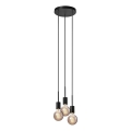 Nordlux - PACO-riippuvalaisin vaijerilla 3xE27/25W/230V musta