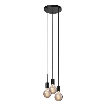 Nordlux - PACO-riippuvalaisin vaijerilla 3xE27/25W/230V musta