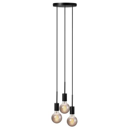 Nordlux - PACO-riippuvalaisin vaijerilla 3xE27/25W/230V musta