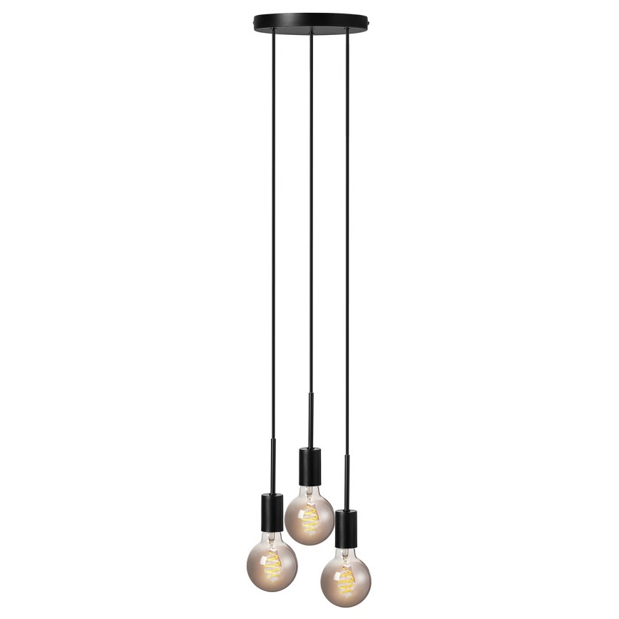 Nordlux - PACO-riippuvalaisin vaijerilla 3xE27/25W/230V musta