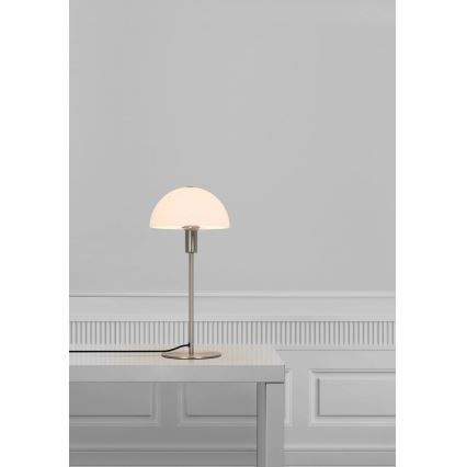 Nordlux - Pöytälamppu ELLEN 1xE14/40W/230V mattakromi/valkoinen