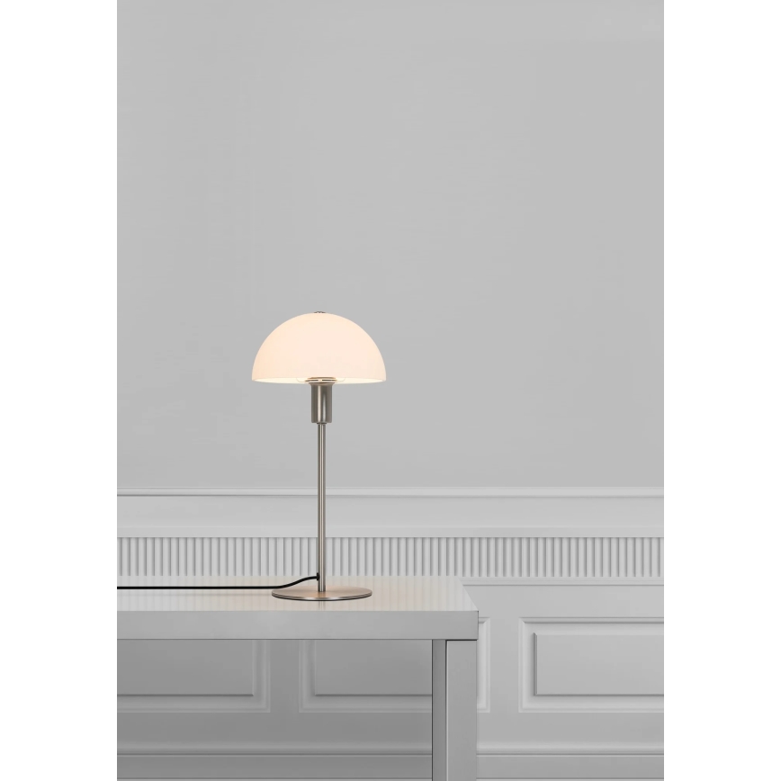 Nordlux - Pöytälamppu ELLEN 1xE14/40W/230V mattakromi/valkoinen