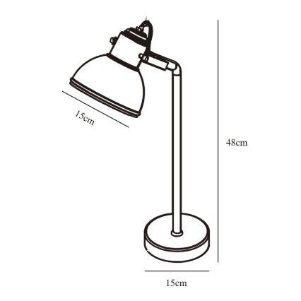 Nordlux - Pöytävalaisin ASLAK 1xE27/15W/230V
