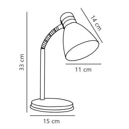 Nordlux - Pöytävalaisin CYCLONE 1xE14/15W/230V musta