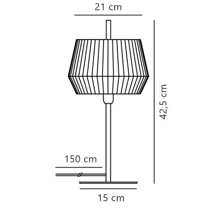 Nordlux - Pöytävalaisin DICTE 1xE14/40W/230V beige/musta