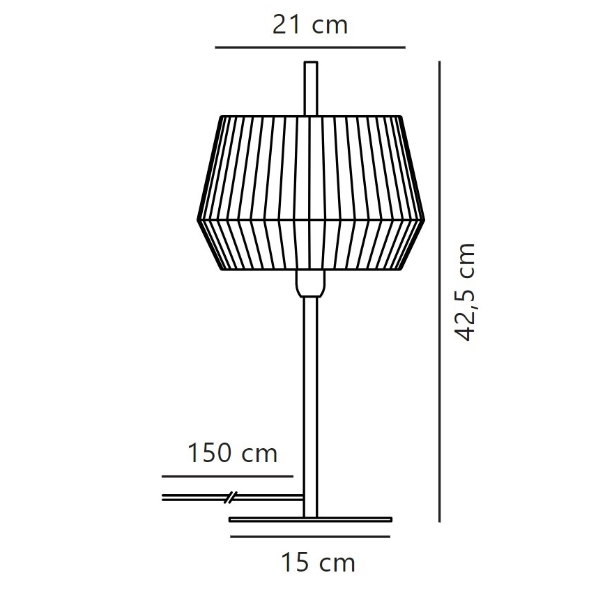 Nordlux - Pöytävalaisin DICTE 1xE14/40W/230V beige/musta
