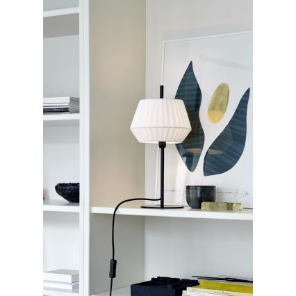 Nordlux - Pöytävalaisin DICTE 1xE14/40W/230V valkoinen/musta