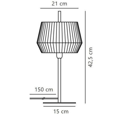 Nordlux - Pöytävalaisin DICTE 1xE14/40W/230V valkoinen/musta