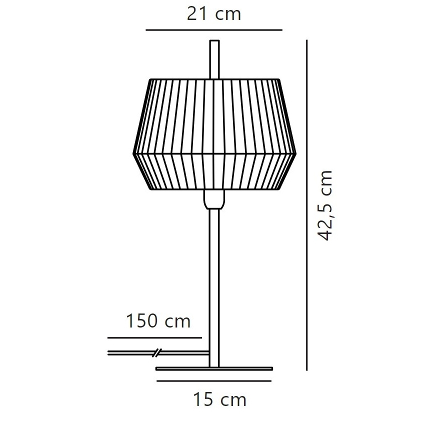 Nordlux - Pöytävalaisin DICTE 1xE14/40W/230V valkoinen/musta