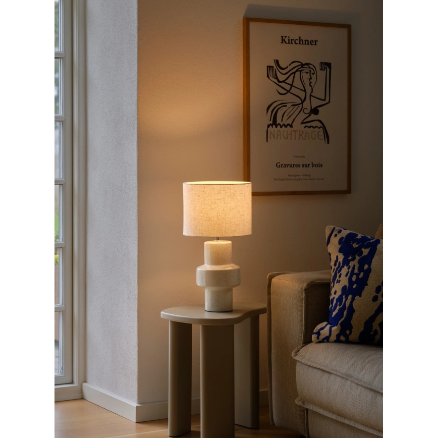 Nordlux - Pöytävalaisin DUGAN 1xE14/40W/230V beige