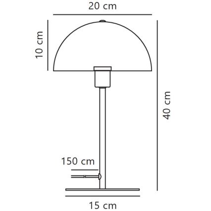 Nordlux - Pöytävalaisin ELLEN 1xE14/40W/230V valkoinen