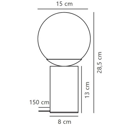 Nordlux - Pöytävalaisin LILLY 1xE14/25W/230V marmori/ruskea