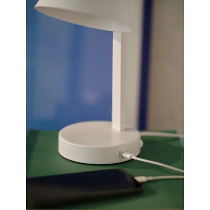 Nordlux - Pöytävalaisin WILMER 1xE14/40W/230V, valkoinen