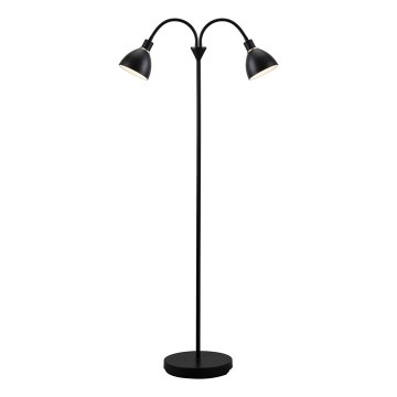 Nordlux - RAY lattiavalaisin 2xE14/25W/230V musta