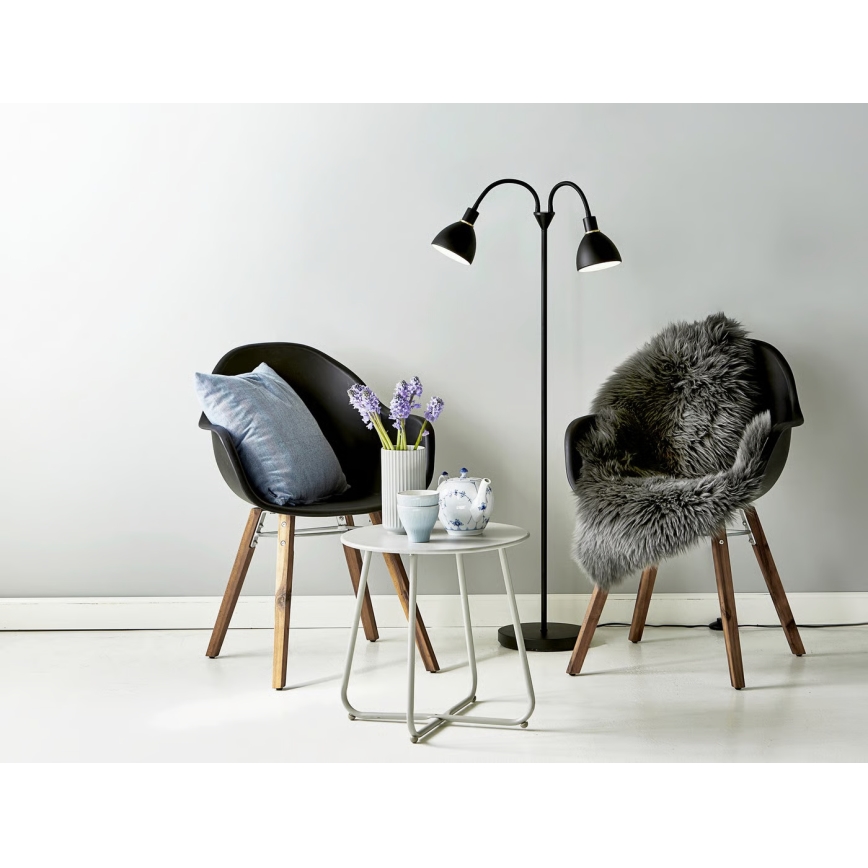 Nordlux - RAY lattiavalaisin 2xE14/25W/230V musta