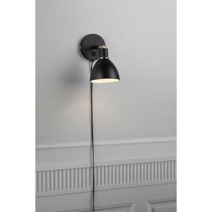 Nordlux - RAY-seinävalaisin 1xE14/25W/230V musta