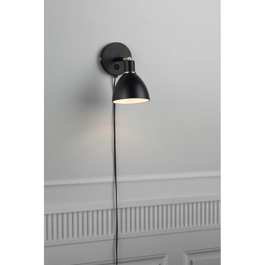 Nordlux - RAY-seinävalaisin 1xE14/25W/230V musta