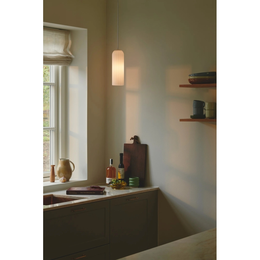 Nordlux - Riippuvalaisin johdolla MIELLA 1xE27/25W/230V valkoinen