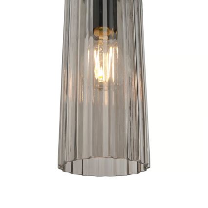 Nordlux - Riippuvalaisin kaapelilla MIELLA 3xE27/25W/230V musta/savunharmaa