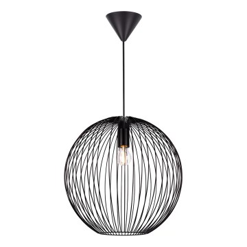 Nordlux - Riippuvalaisin vaijerilla BERONI 1xE27/60W/230V musta