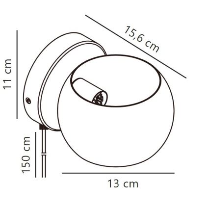Nordlux - Säädettävä seinä kohdevalo BELIR 1xG9/5W/230V beige