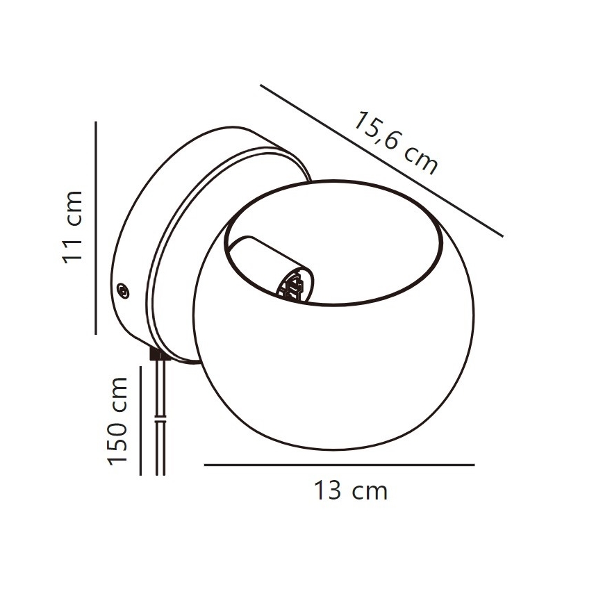 Nordlux - Säädettävä seinä kohdevalo BELIR 1xG9/5W/230V musta