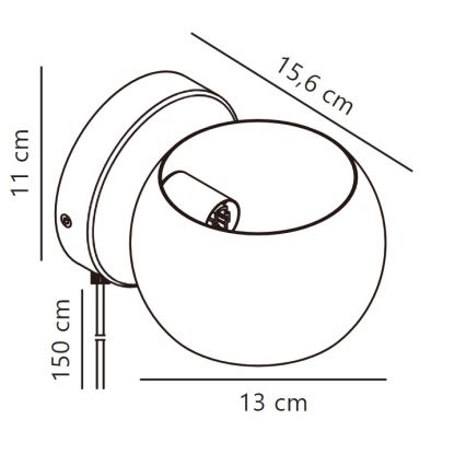 Nordlux - Säädettävä seinä kohdevalo BELIR 1xG9/5W/230V valkoinen