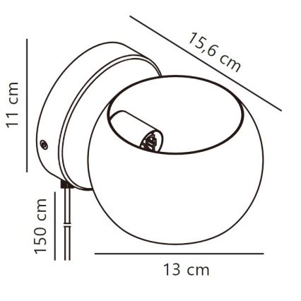 Nordlux - Säädettävä seinä kohdevalo BELIR 1xG9/5W/230V vihreä