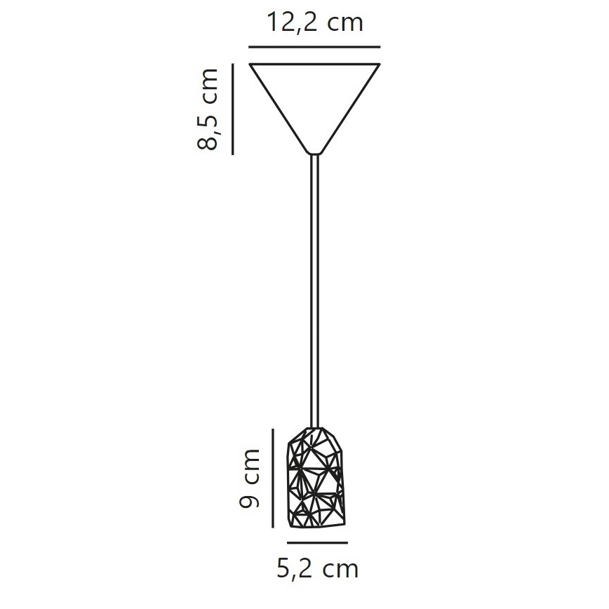 Nordlux - Sähköjohto HANG 1xE27/40W/230V kupari/musta