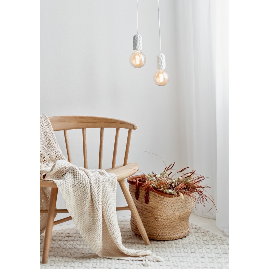 Nordlux - Sähköjohto HANG 1xE27/40W/230V valkoinen