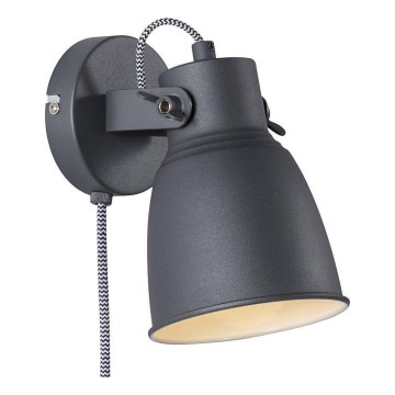 Nordlux - Seinäkohdevalo ADRIAN 1xE27/25W/230V antrasiitti