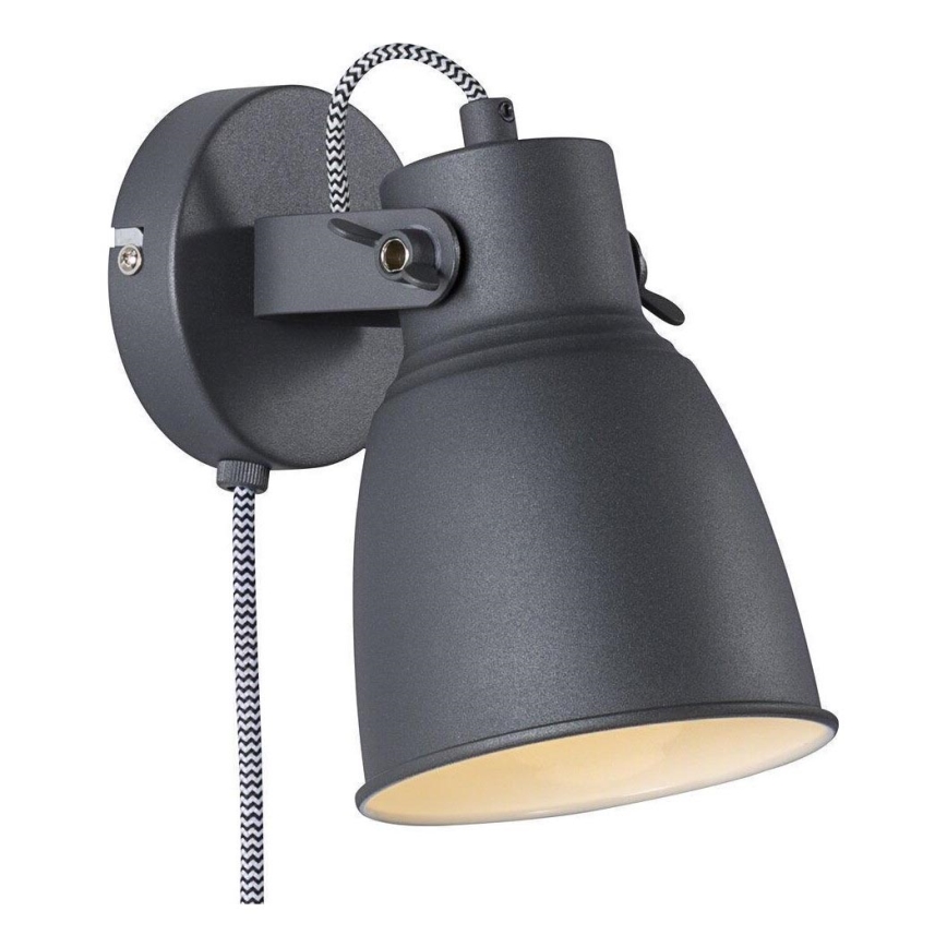 Nordlux - Seinäkohdevalo ADRIAN 1xE27/25W/230V antrasiitti