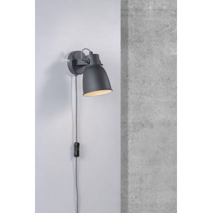 Nordlux - Seinäkohdevalo ADRIAN 1xE27/25W/230V antrasiitti